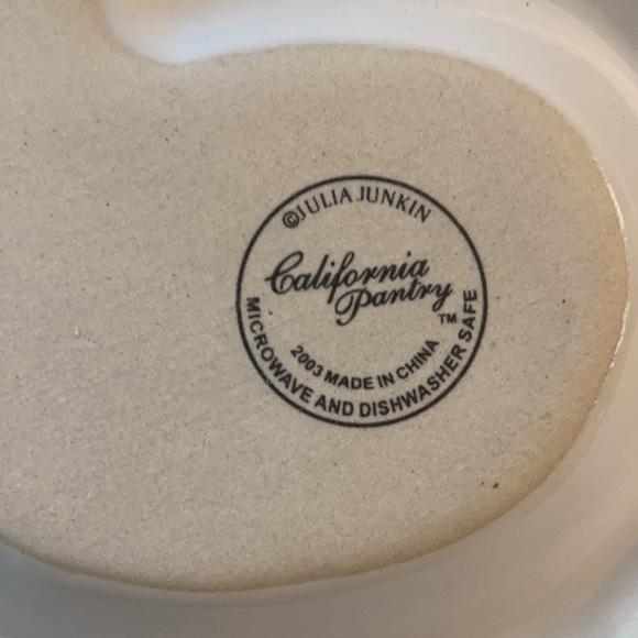 Swirl Dip Dish W/Berry Design and Appetizer Plate - Picture 4 of 4